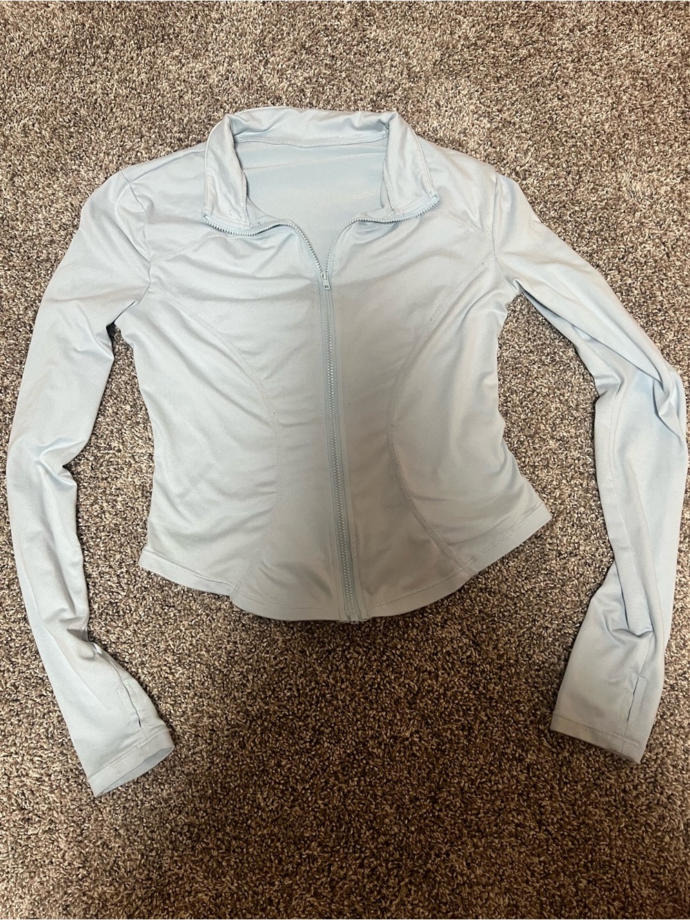 Light Blue Women's Zip-Front Active Jacket